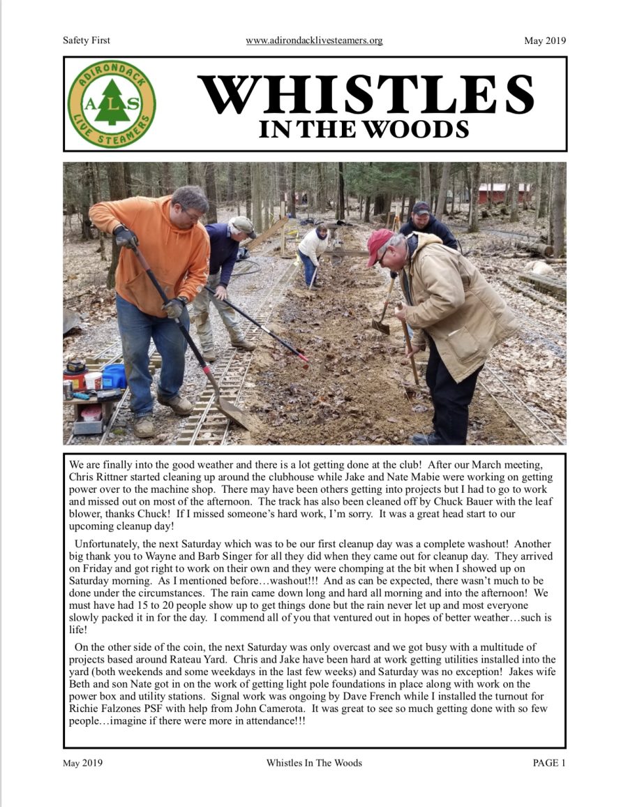 May 2019 Newsletter