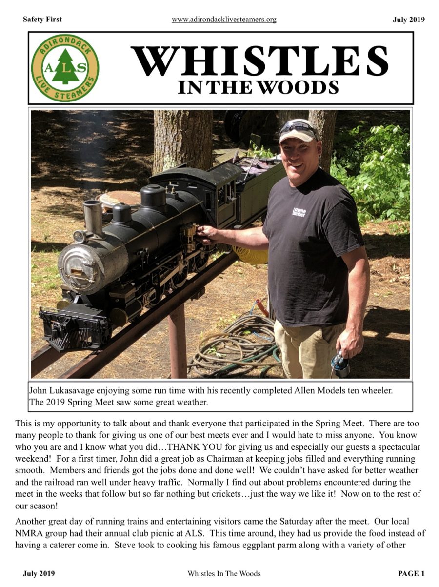 July 2019 Newsletter